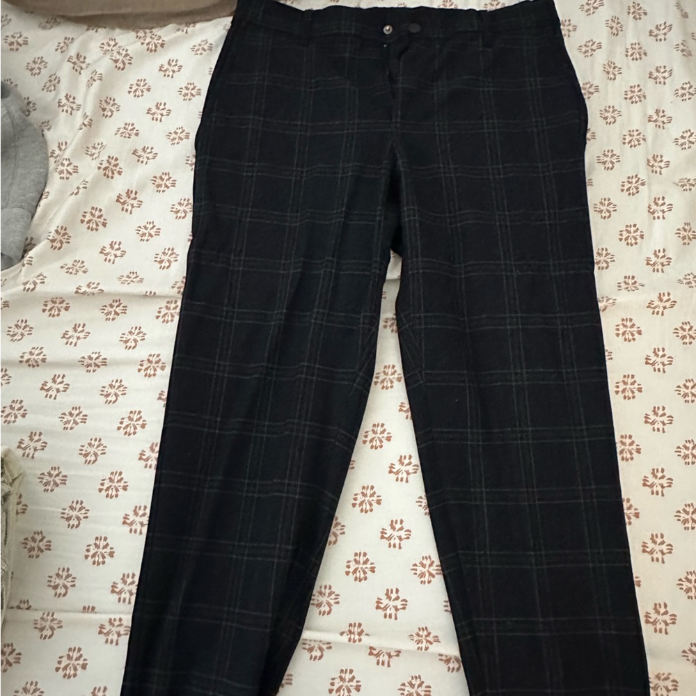 Zara blue plaid dress pants